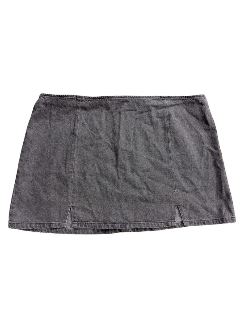 ASOS Design Curve Womens Charcoal Black Denim Plus Size Mini Skirt Size 20 - Picture 1 of 8